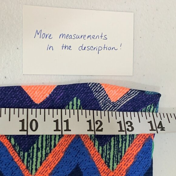 Diosa Skirt sz L Chevron Colorful Pull on Maxi Long Length 42" Lightweight - Picture 7 of 7